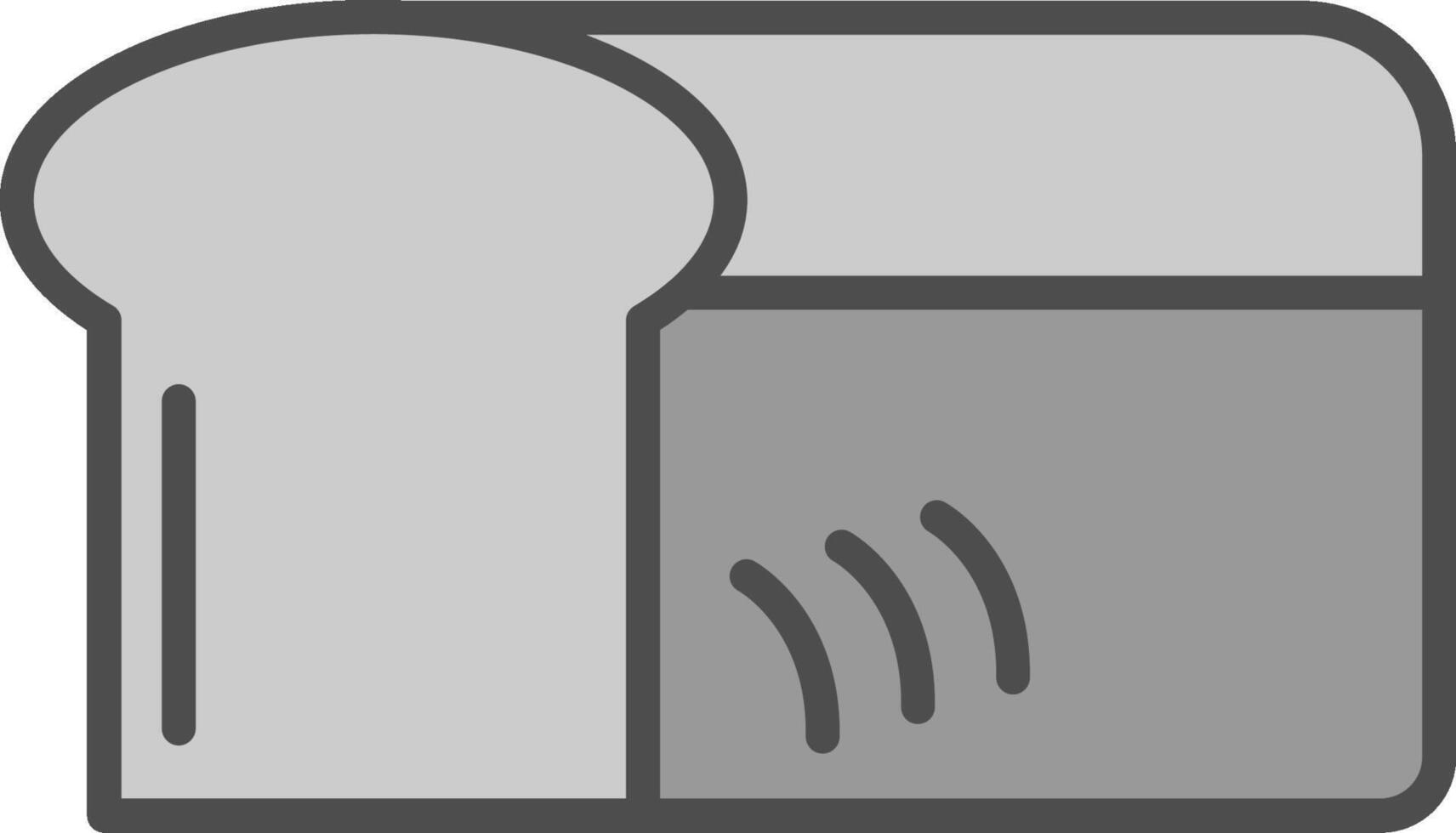 Bread Line Filled Greyscale Icon Design vector