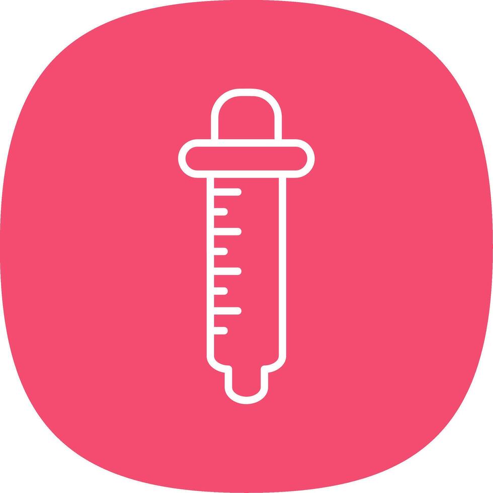 Pipette Line Curve Icon Design vector