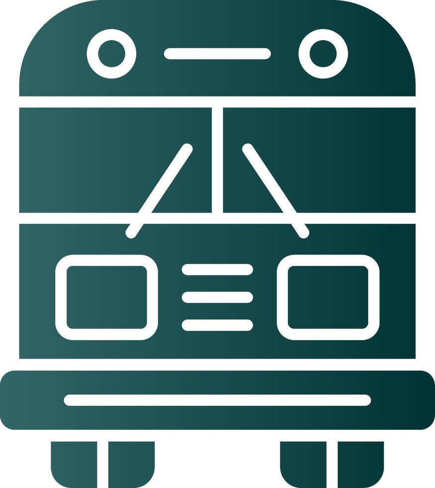 School Bus Glyph Gradient Icon vector