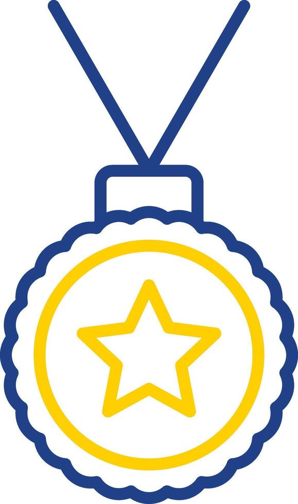 Medal Line Two Colour Icon Design vector