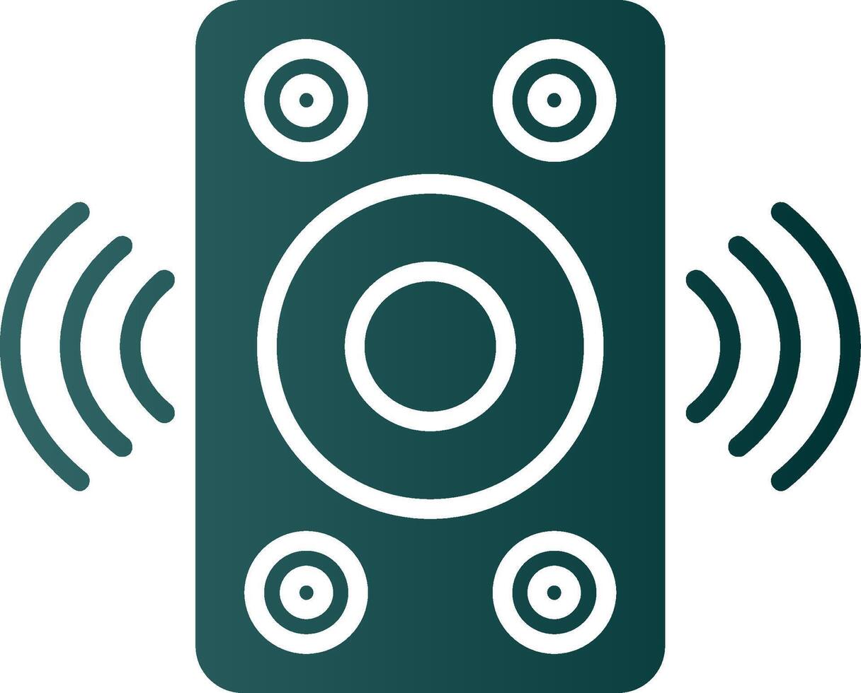 icono de gradiente de glifo de altavoz vector