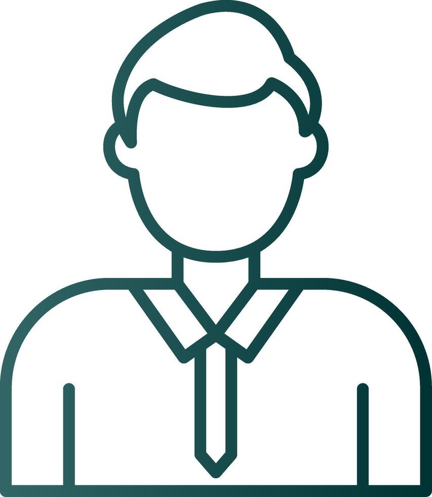 Account Manager Line Gradient Icon vector