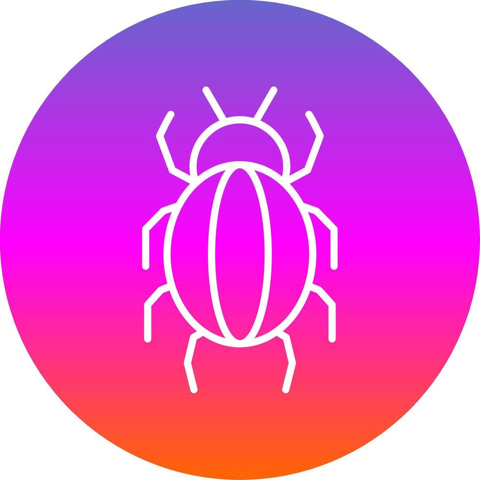 Spider Line Gradient Circle Icon vector