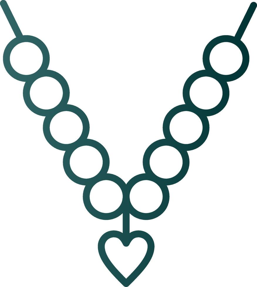 Necklace Line Gradient Icon vector