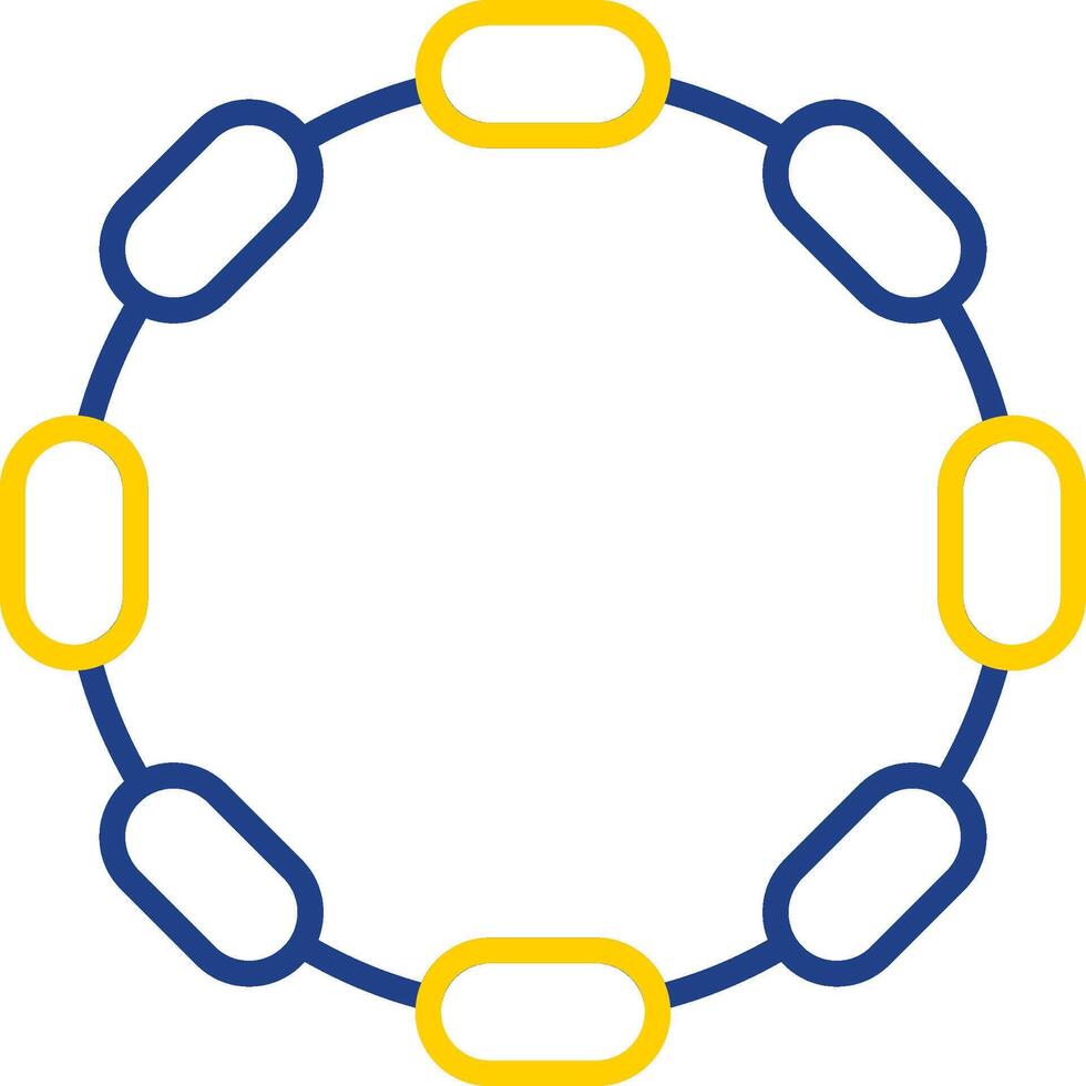 Chain Line Two Colour Icon Design vector