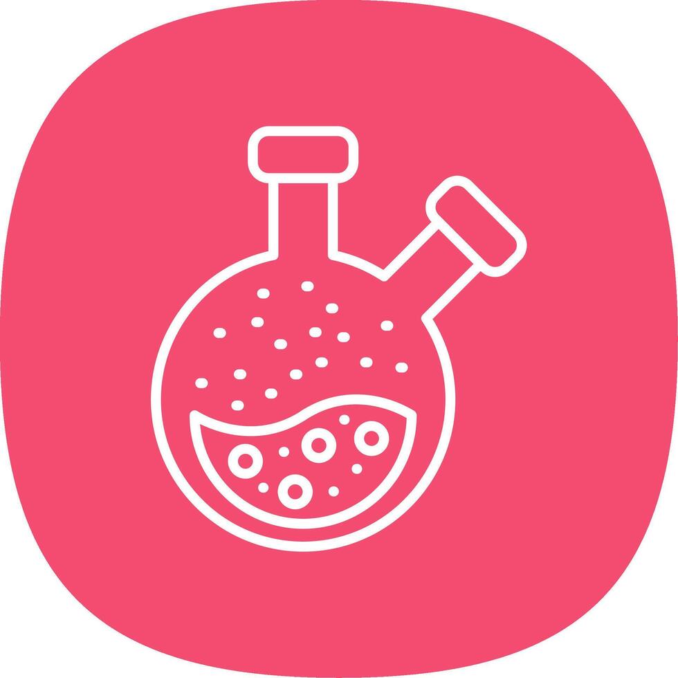 Flask Line Curve Icon Design vector