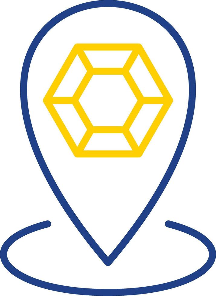 Location Line Two Colour Icon Design vector
