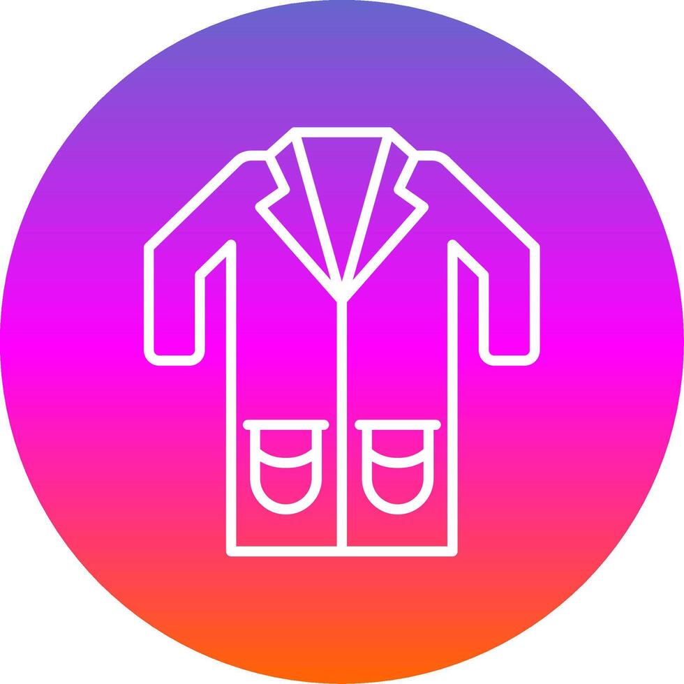 Lab Coat Line Gradient Circle Icon vector