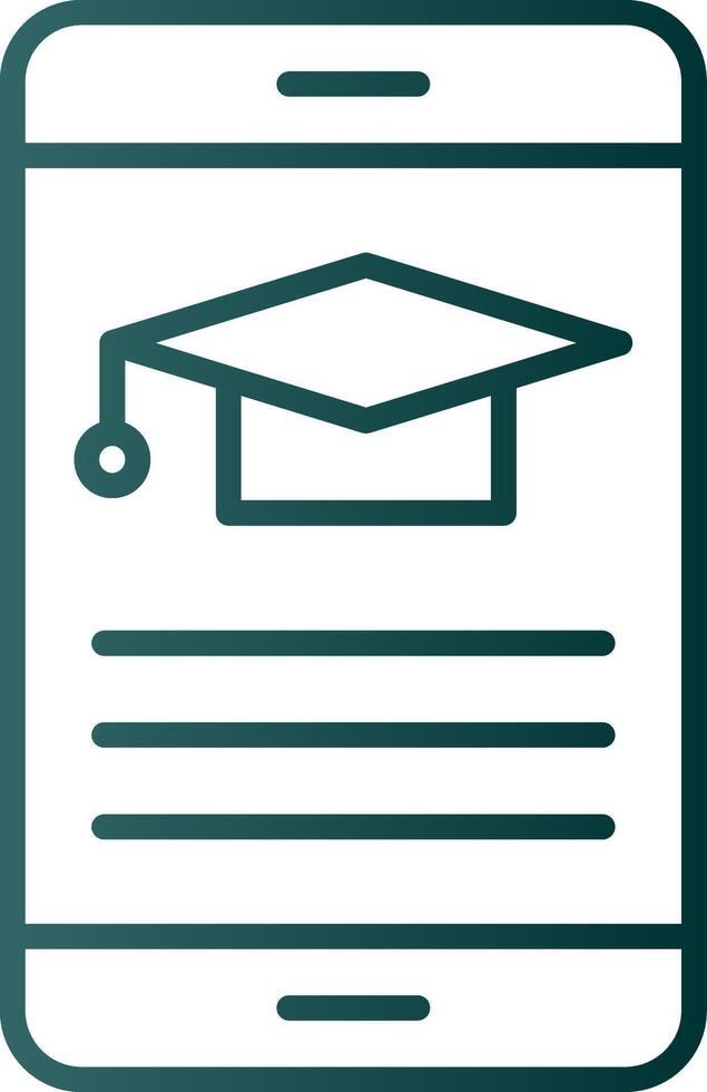 Elearning Line Gradient Icon vector