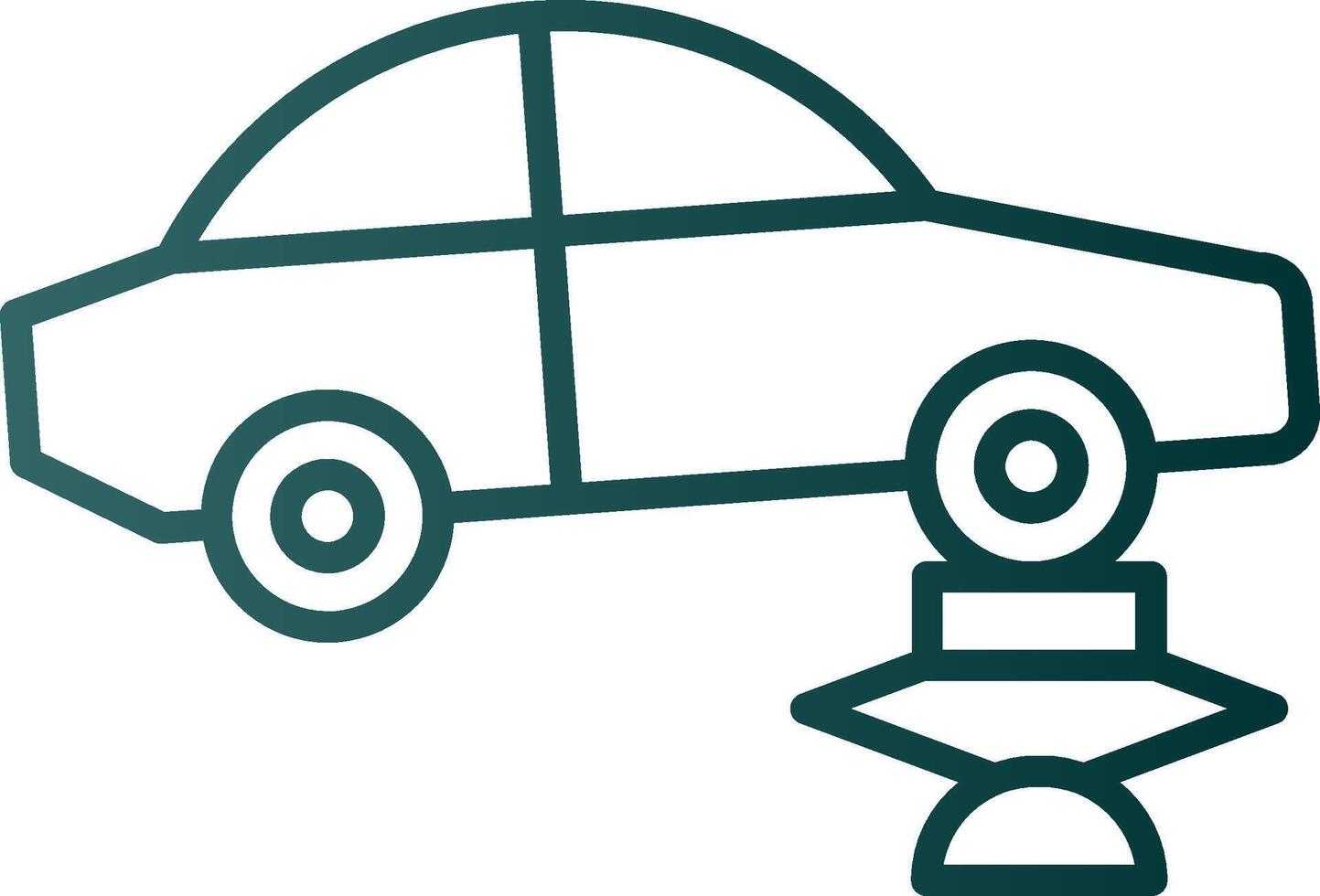 Car Jack Line Gradient Icon vector