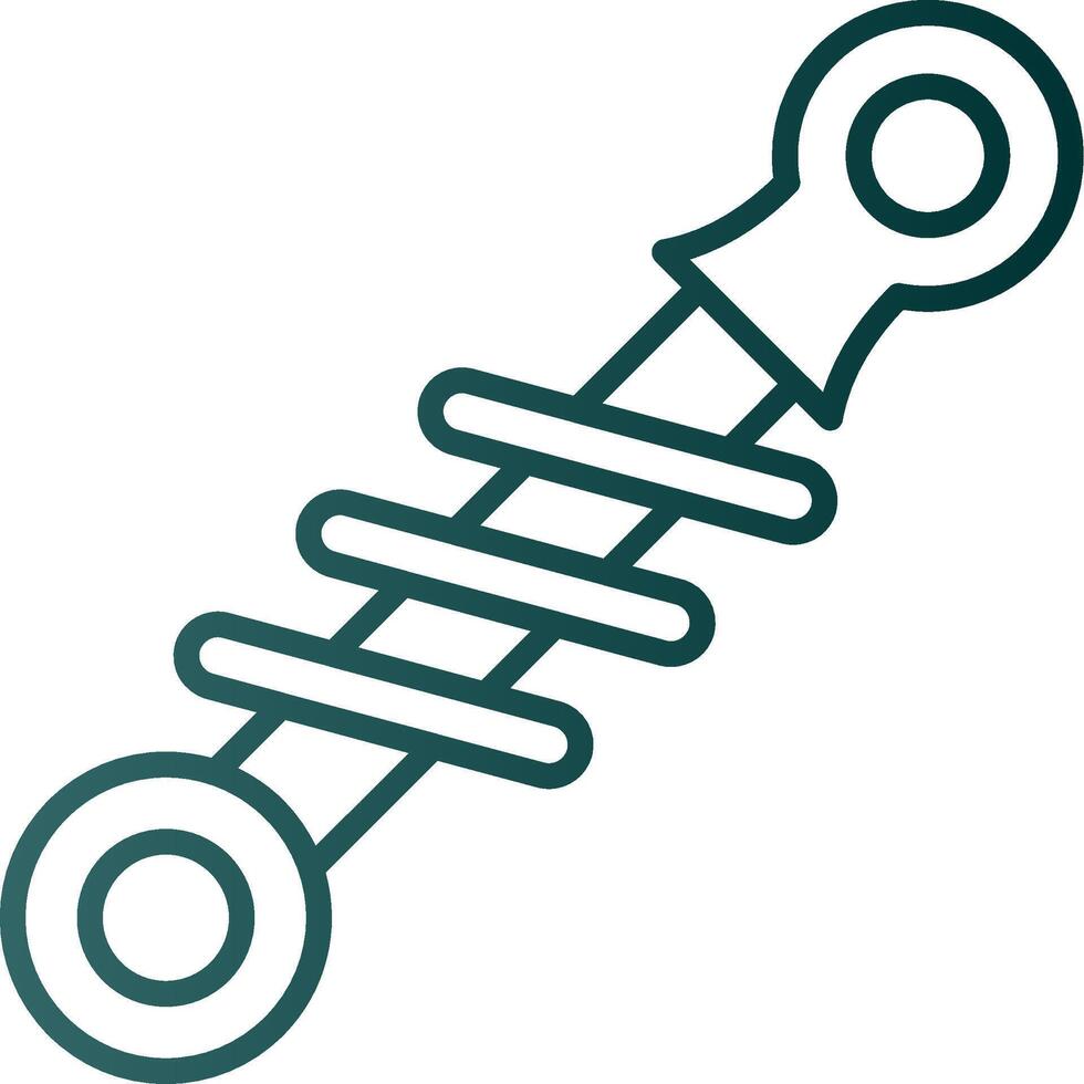 Shock Absorber Line Gradient Icon vector