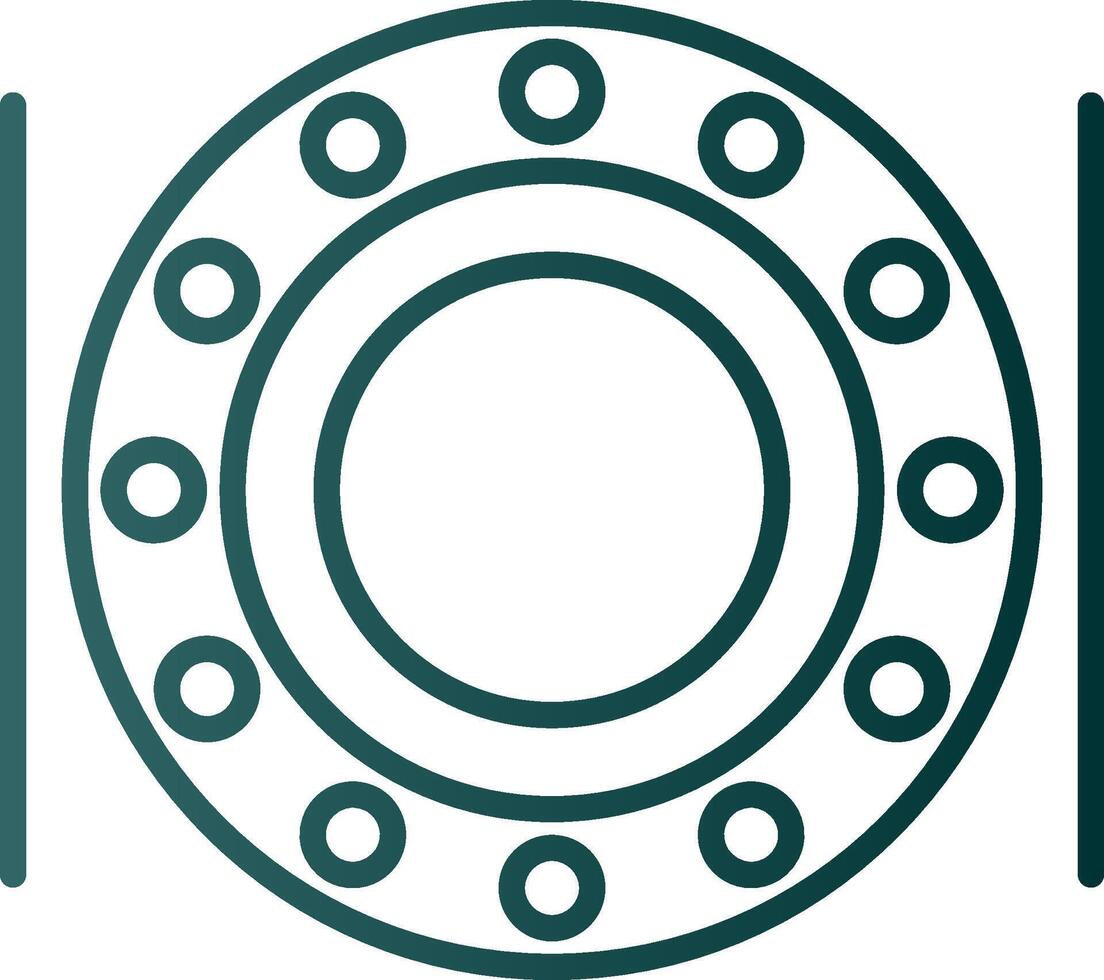 Ball Bearing Line Gradient Icon vector
