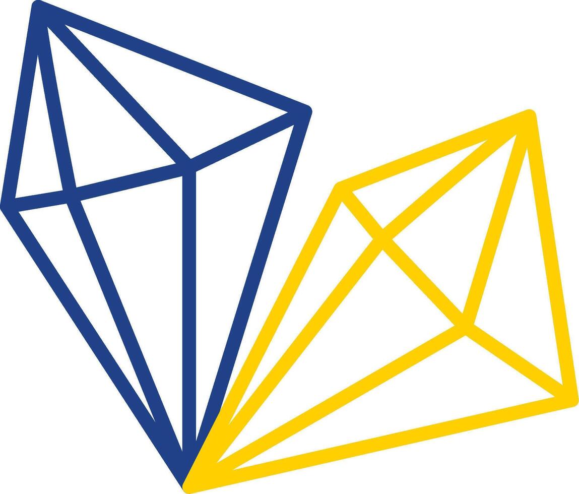 Crystal Line Two Colour Icon Design vector