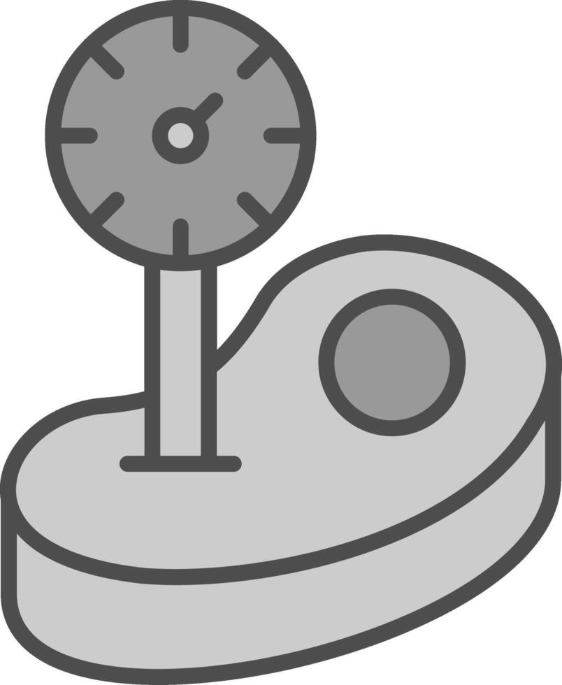 Thermometer Line Filled Greyscale Icon Design vector