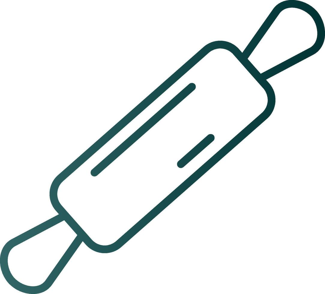 Rolling Pin Line Gradient Icon vector