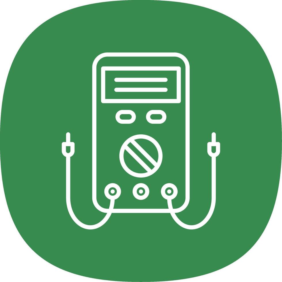 Multimeter Line Curve Icon Design vector