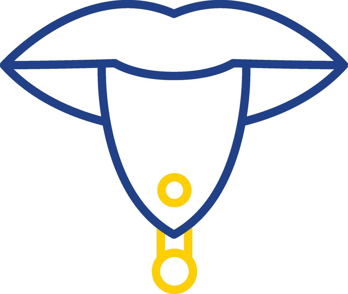 Piercing Line Two Colour Icon Design vector