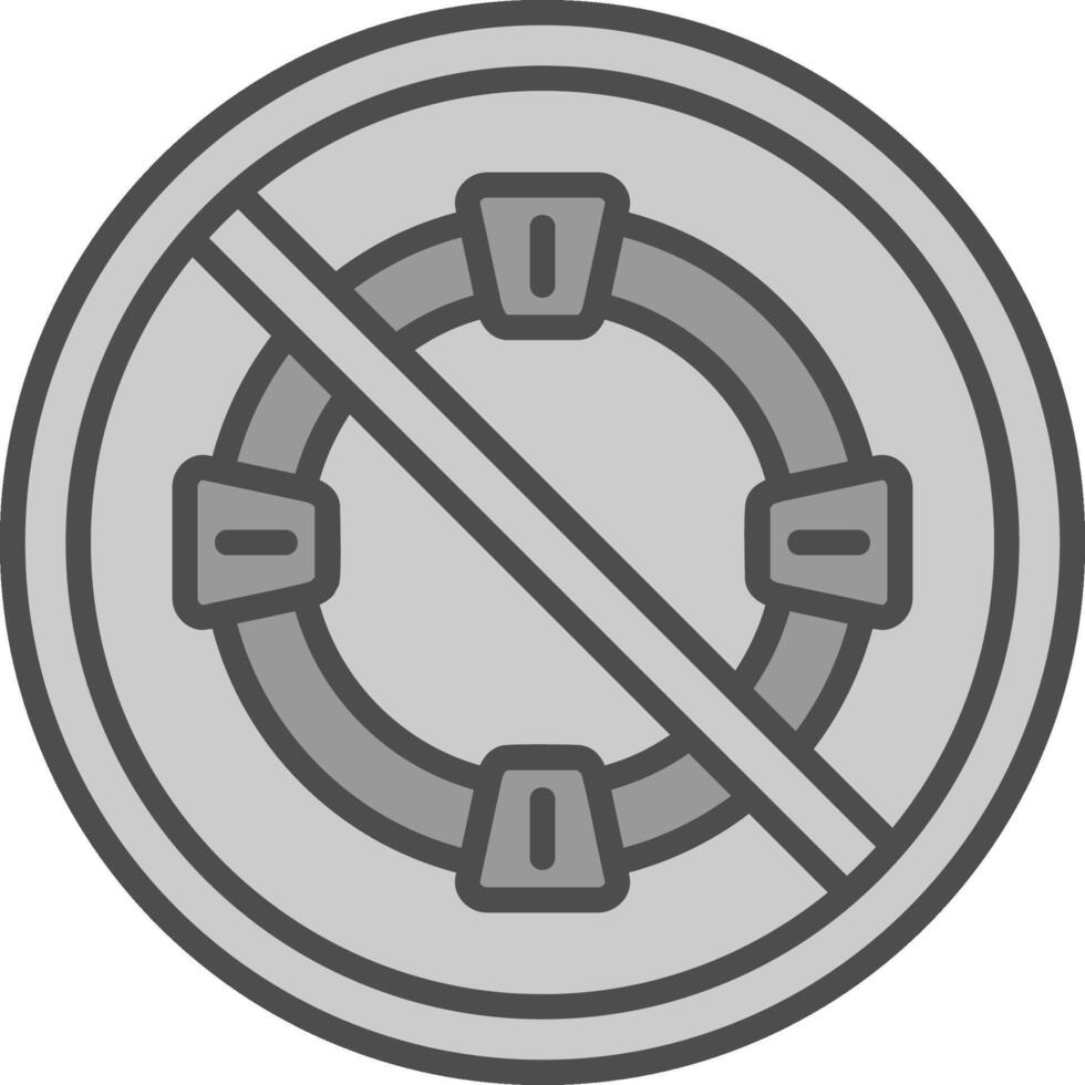 Prohibited Sign Line Filled Greyscale Icon Design vector