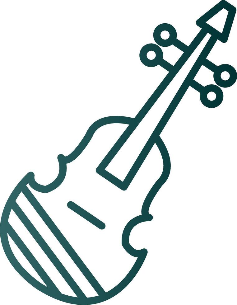 Violin Line Gradient Icon vector
