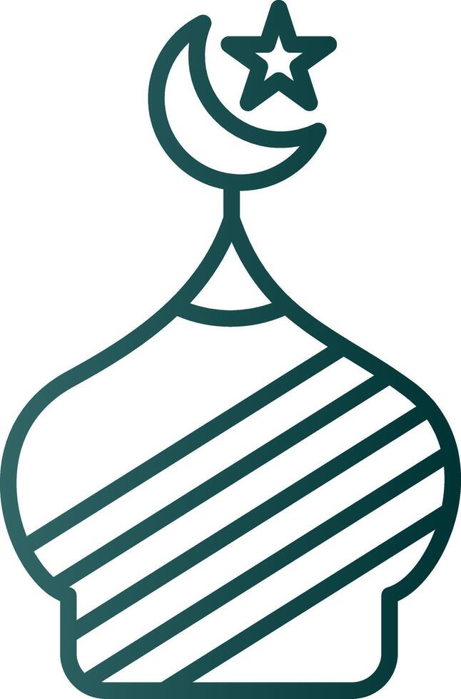 Mosque Line Gradient Icon vector
