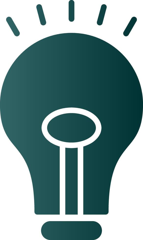 Bulb Glyph Gradient Icon vector