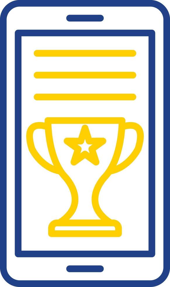OnLine Two Colour Multi Circle Award Line Two Colour Icon Design vector