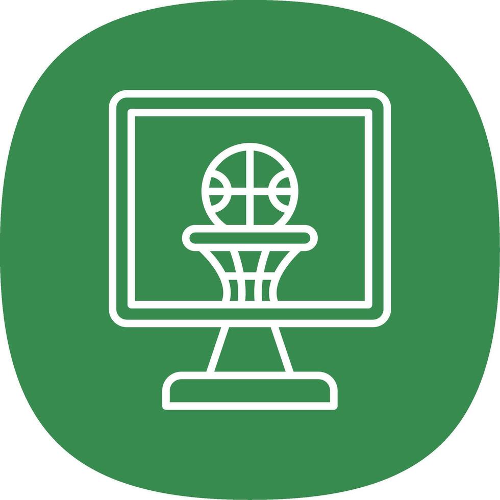 Basketball Line Curve Icon Design vector