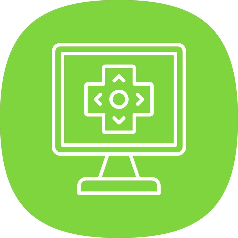 Gaming Line Curve Icon Design vector