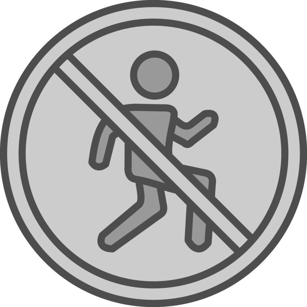 Prohibited Sign Line Filled Greyscale Icon Design vector