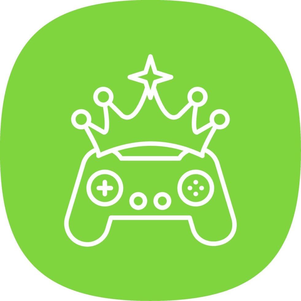 Crown Line Curve Icon Design vector