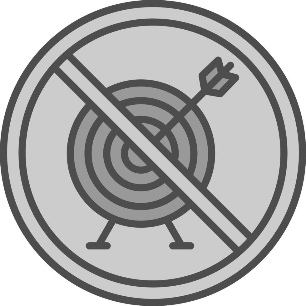 Prohibited Sign Line Filled Greyscale Icon Design vector