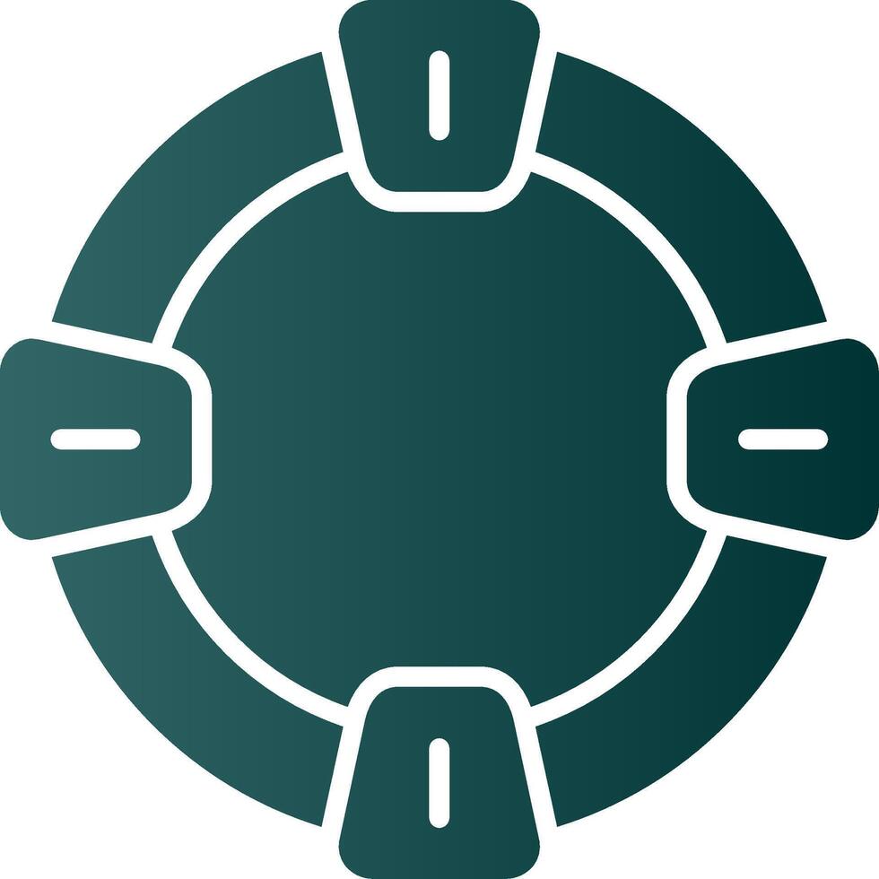 Life Saver Glyph Gradient Icon vector