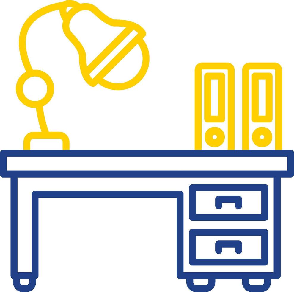 Workspace Line Two Colour Icon Design vector
