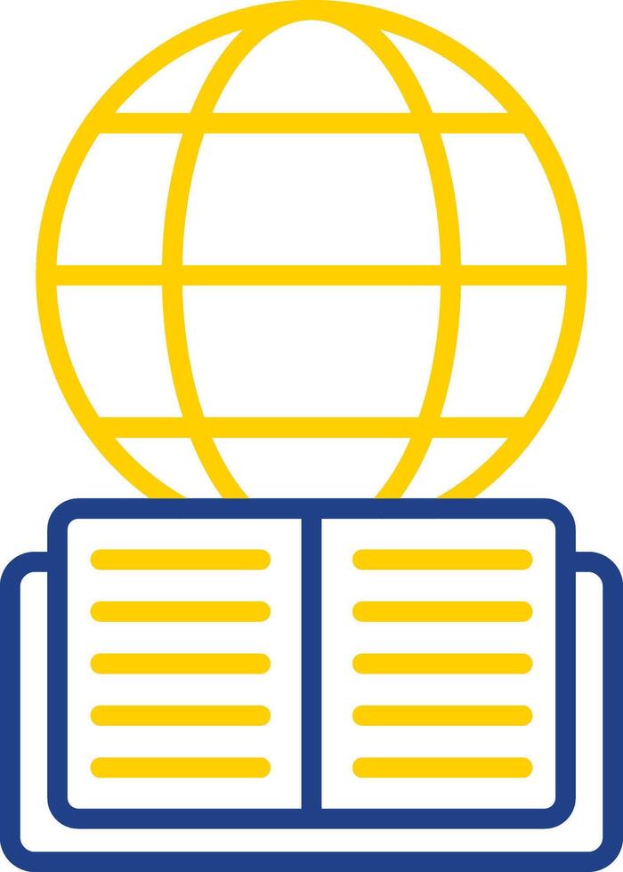 Ebook Line Two Colour Icon Design vector