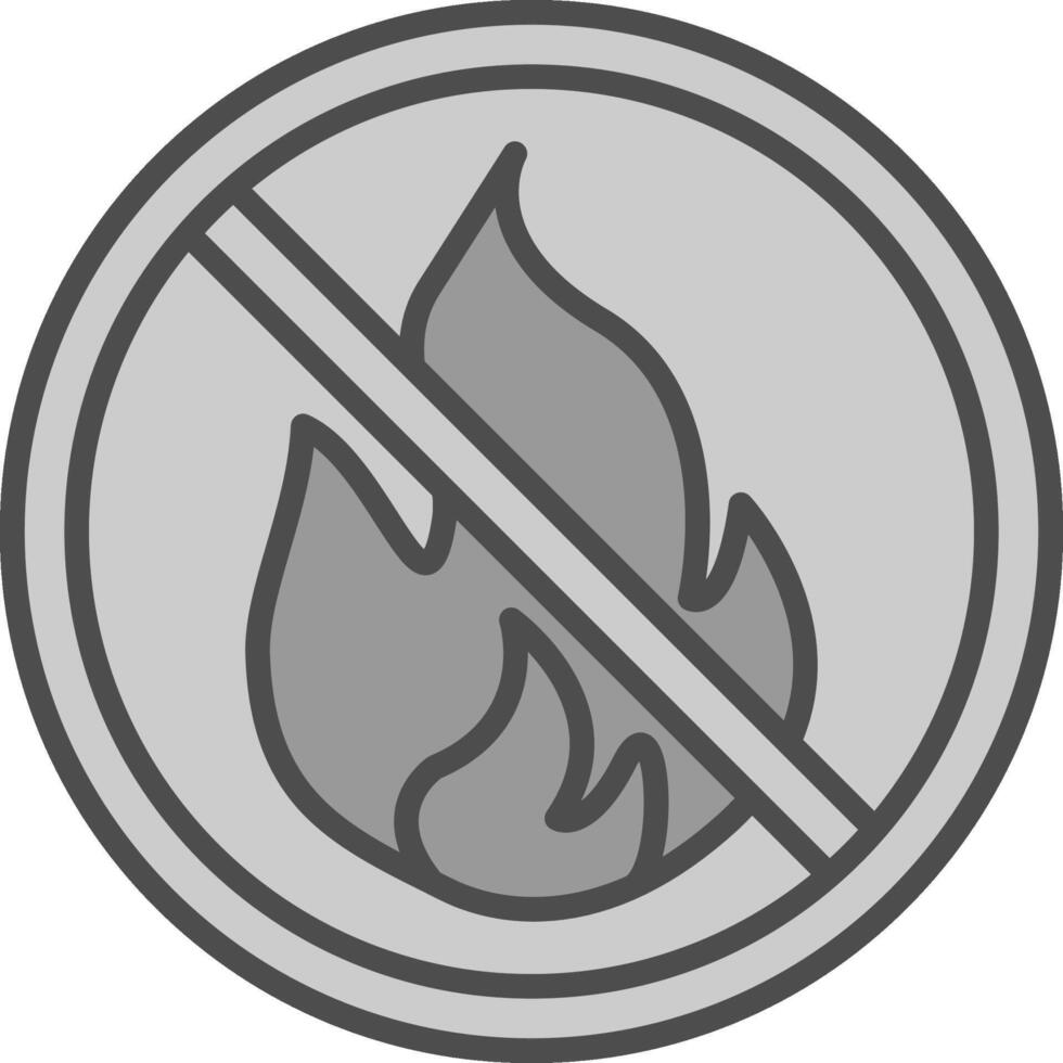 Prohibited Sign Line Filled Greyscale Icon Design vector