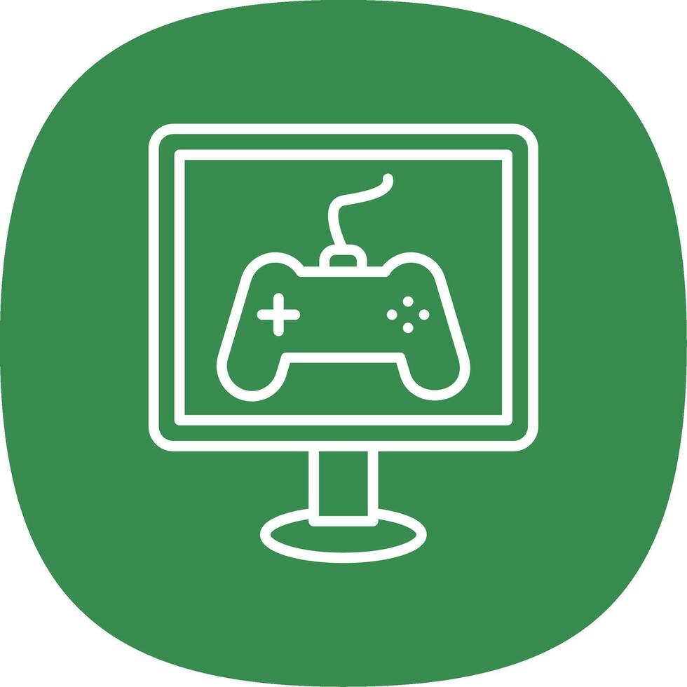 Gaming Line Curve Icon Design vector