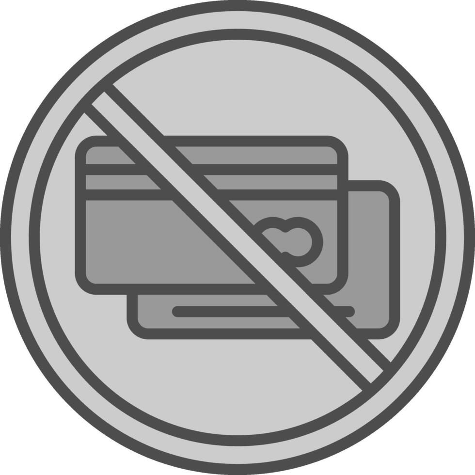 Prohibited Sign Line Filled Greyscale Icon Design vector