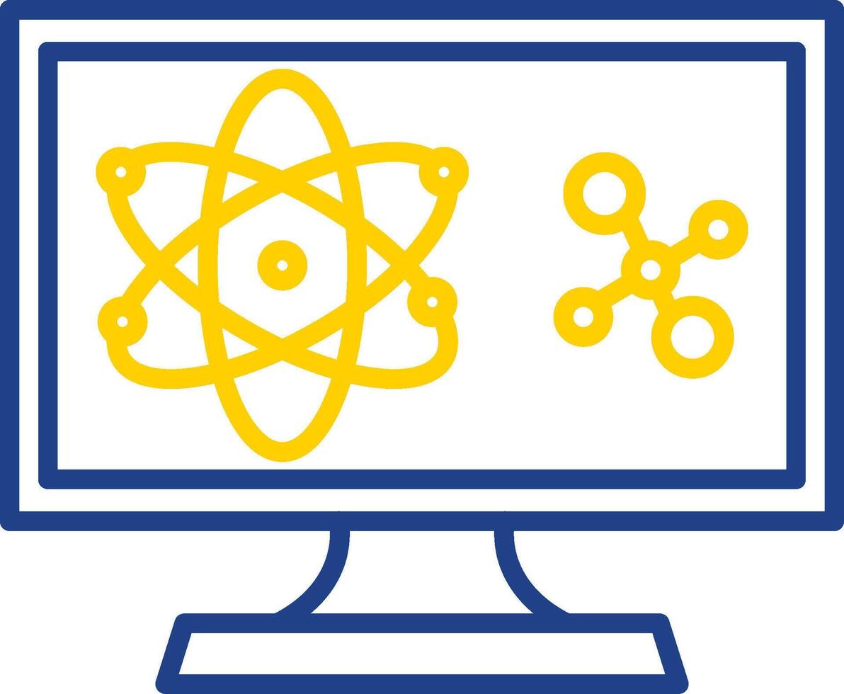 Computer Science Line Two Colour Icon Design vector