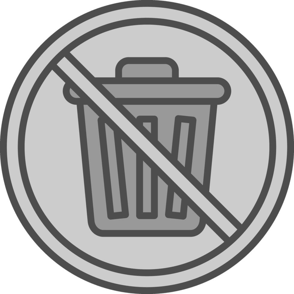 Prohibited Sign Line Filled Greyscale Icon Design vector