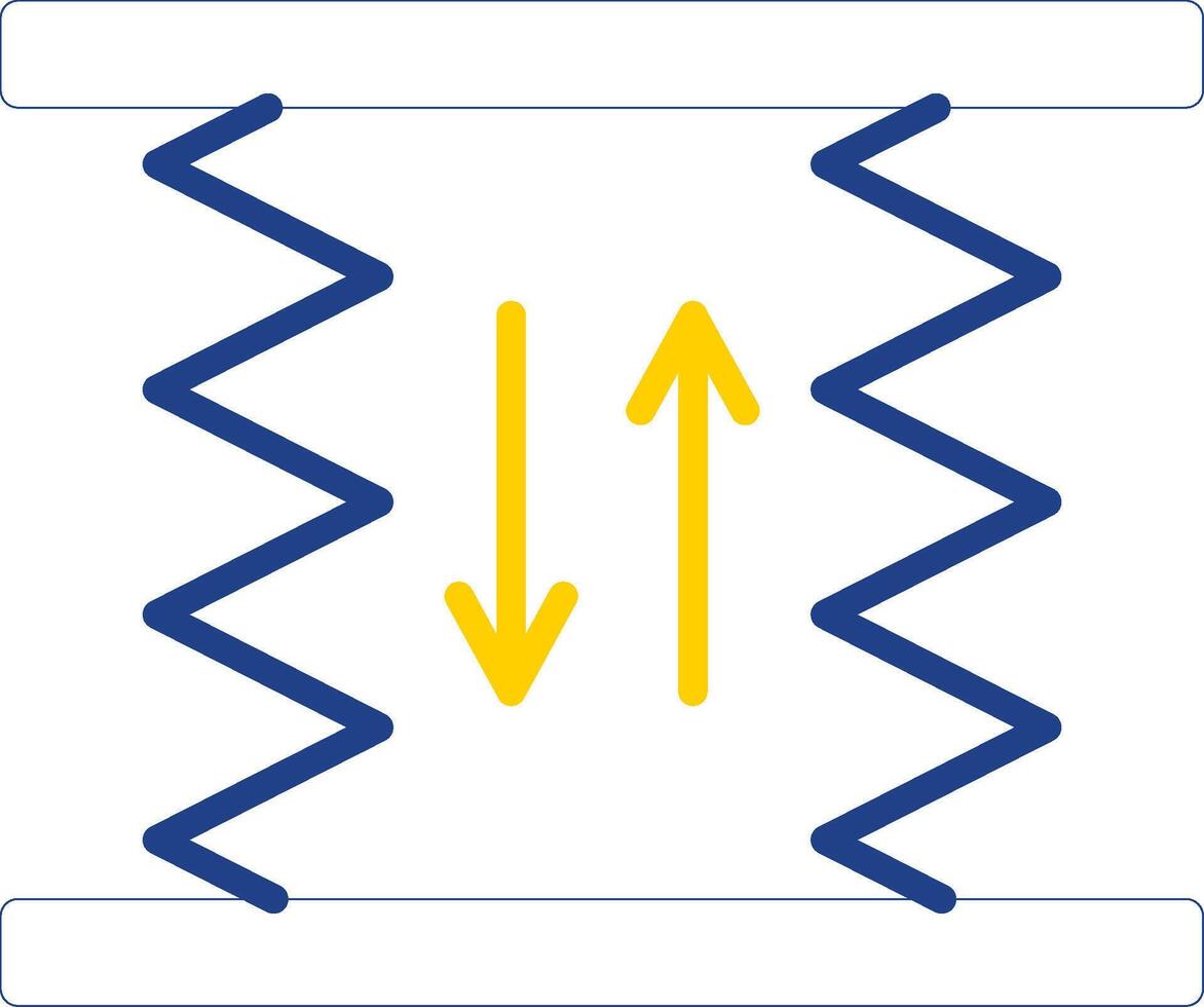 Car Lift Line Two Colour Icon Design vector