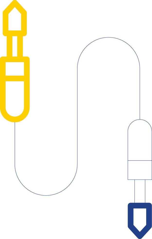 Auxiliary Cable Line Two Colour Icon Design vector