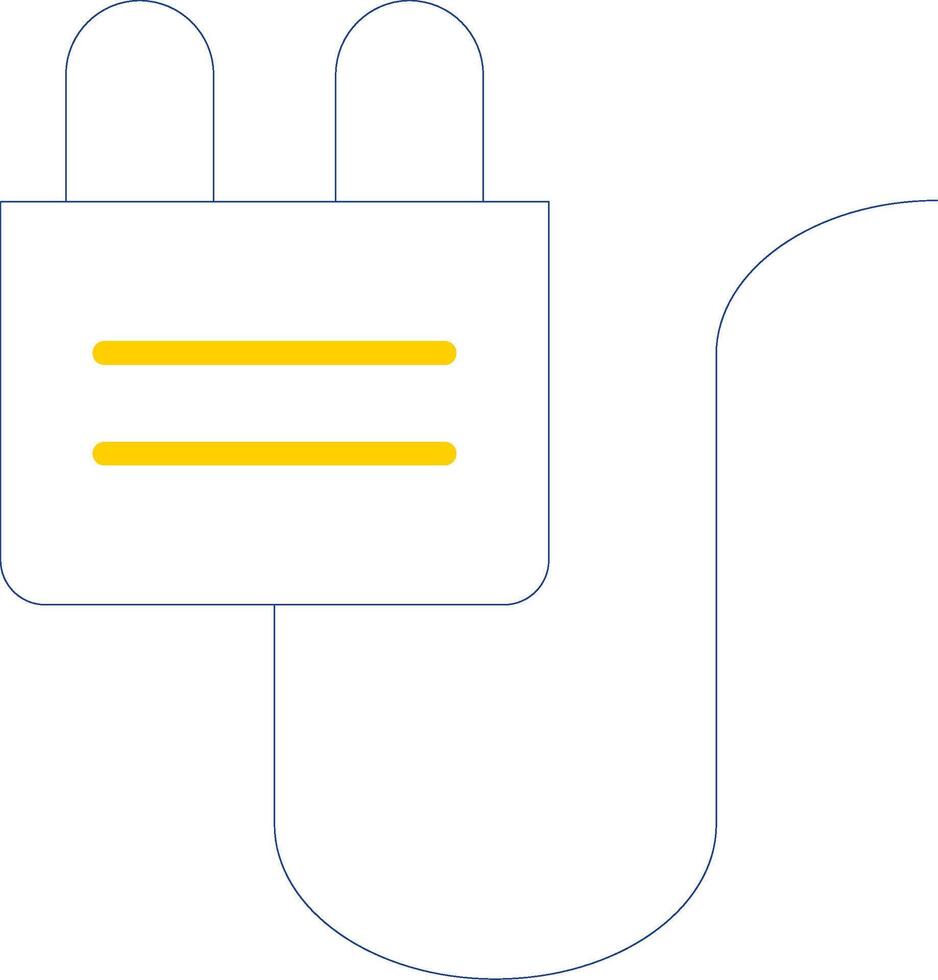 Plug Line Two Colour Icon Design vector