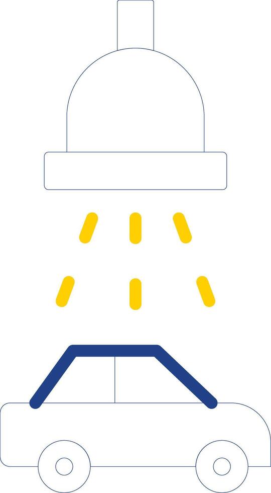 Car Wash Service Line Two Colour Icon Design vector
