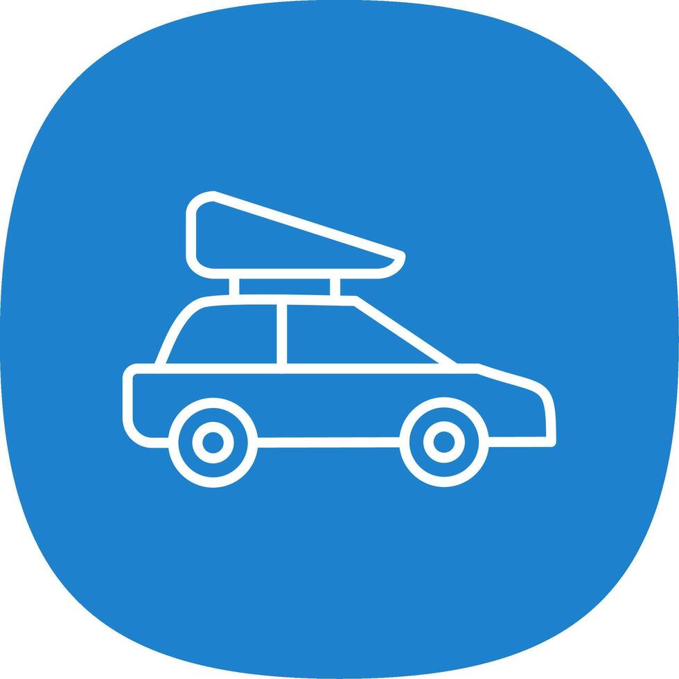 Family Car Line Curve Icon Design vector