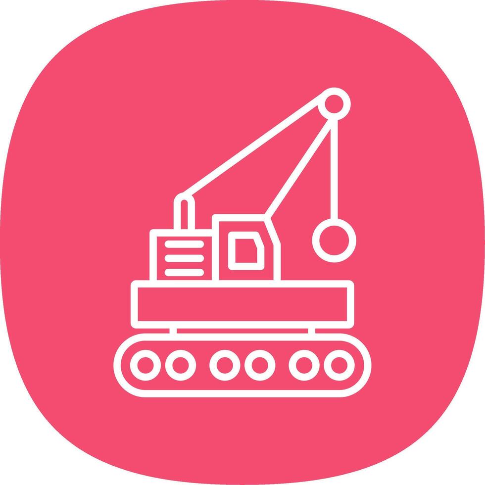 Wrecking Ball Line Curve Icon Design vector