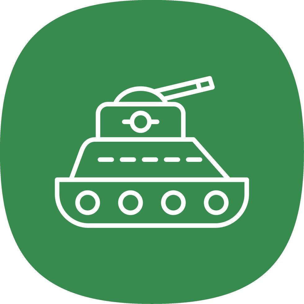 tanque línea curva icono diseño vector