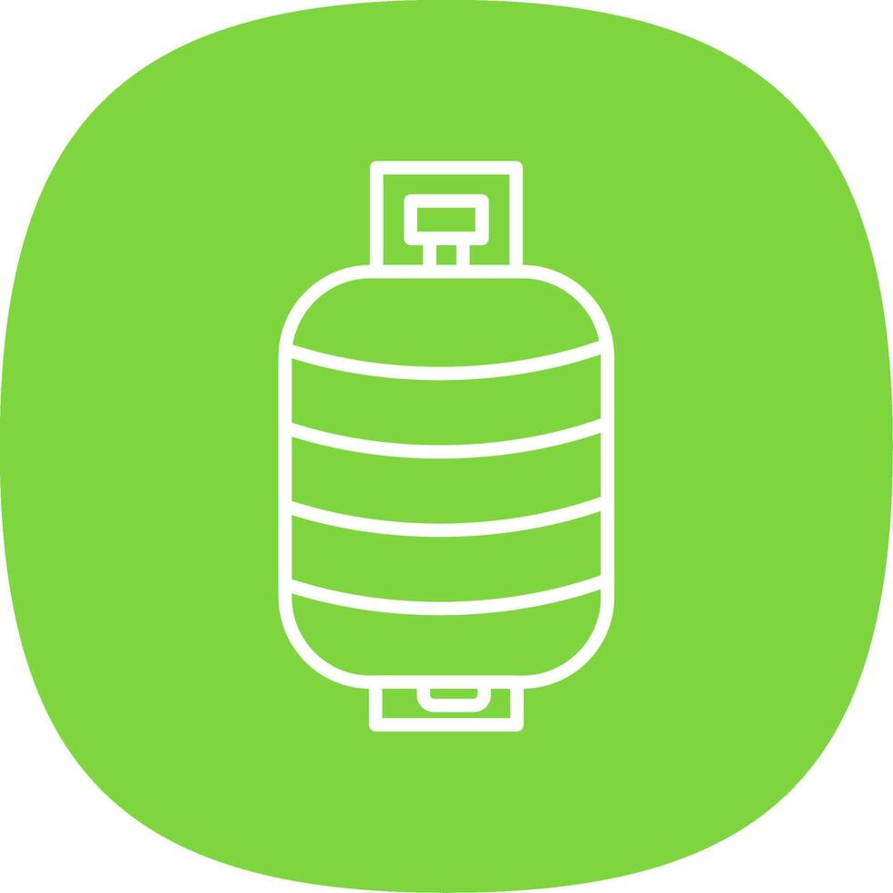 Tank Line Curve Icon Design vector