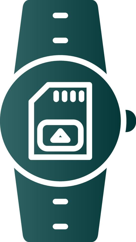 Sim Card Glyph Gradient Icon vector