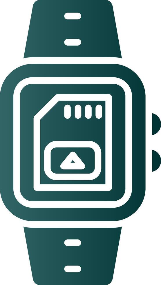 Sim Card Glyph Gradient Icon vector
