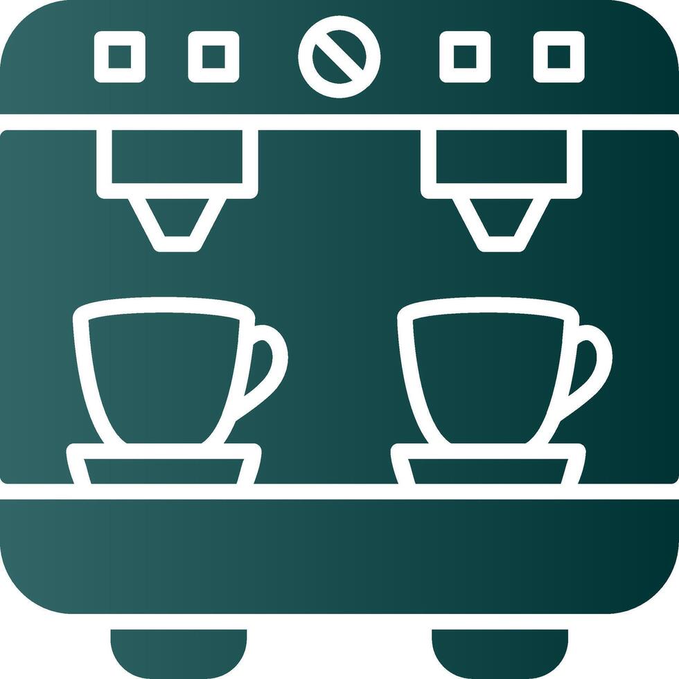 Coffee Machine Glyph Gradient Icon vector